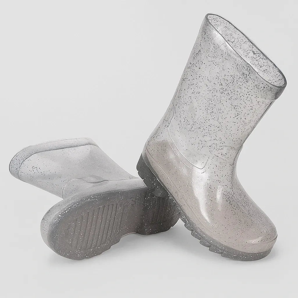 Galocha Transparente Brilho de Cristal – Calce Fácil